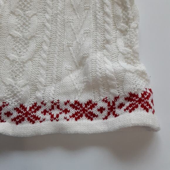 Girls 3T Reindeer Intarsia Cable Knit Sweater Dress with Beanie Hat Christmas - Picture 7 of 13